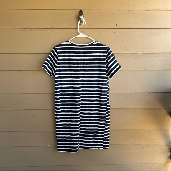 Everlane T-Shirt Dress Size M -  Navy Stripe Nautical Casual Modest - Picture 6 of 6